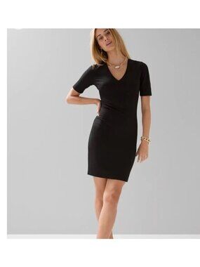 White House Black Market AURA Short-Sleeve Sculpting Sheath Dress Size 10 New